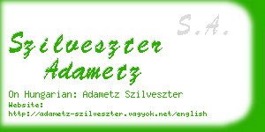 szilveszter adametz business card